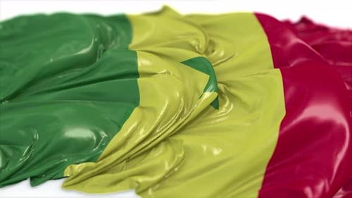 Senegal Flag On A White Chalkboard
