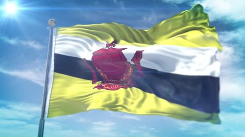 4K 3D Brunei Flag