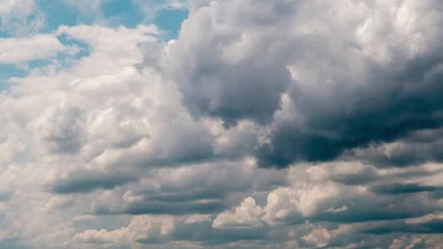 Beautiful Sky Filled with Fluffy White Clouds