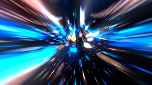Dynamic Warp Speed Light Tunnel Motion Background
