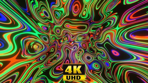 Seamless Abstract Fluid Morphing Colorful Lines Background