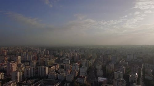 Aerial View of Dense Cityscape in Daytime