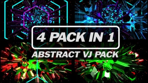 Abstract Geometric Neon Burst Background Pack