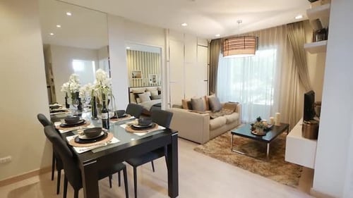 Decorative Dining Area in the Open Plan Accommodation/ Home/ Flat/ apartment