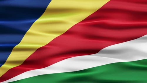 Waving Flag of Seychelles Animation