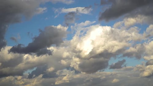 Aerial View Clouds At Sunset