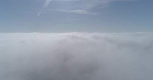 Cloud Drone Flying Up
