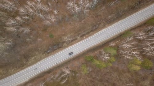 Cars On The Road From Above