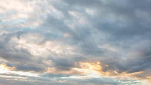 Clouds Moving in the Sunrise or Sunset Sky