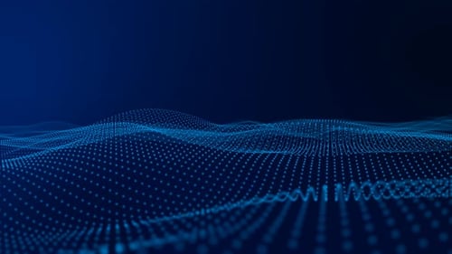 Abstract Blue Particle Wave Background Animation