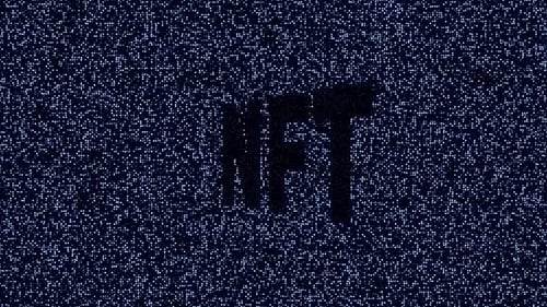 Digital Dot Pattern NFT Text Reveal Animation
