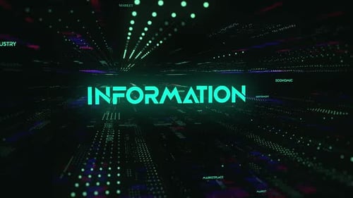Futuristic Digital Information Text Title Reveal Opener