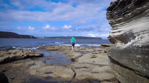 Seascape Rocks Overlooking the Bay