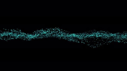 Abstract Blue Particle Wave Flow Animation
