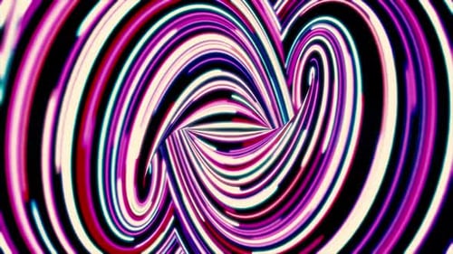 Abstract background with infinity sign formed by many narrow colorful lines