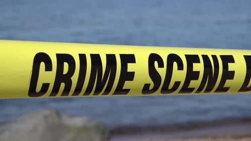 Crime Scene Tape Blocking Beach Access