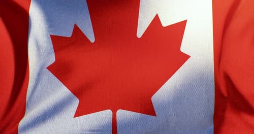Realistic Waving Canadian Flag Animation