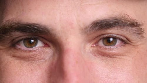 Extreme Close Up of Man's Eyes Detail