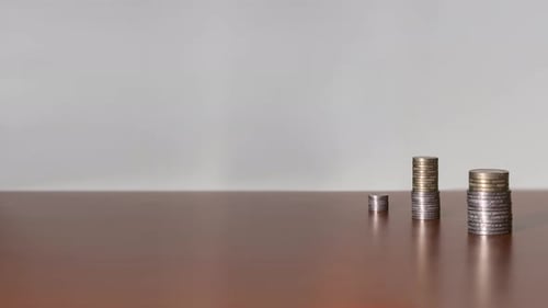 Stacks of Coins Representing Financial Growth