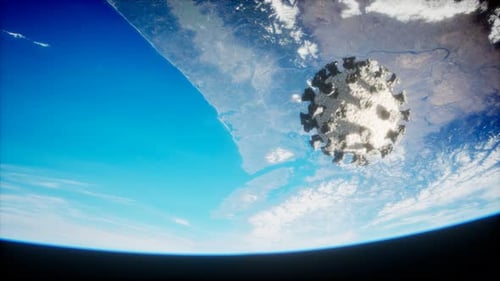 Coronavirus COVID-19 on the Earth Orbit