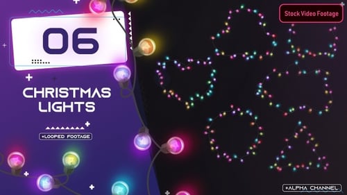 Animated Christmas Lights Overlay Pack