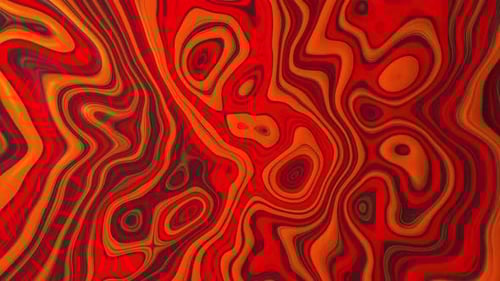 Abstract Red Orange Fluid Wavy Motion Background