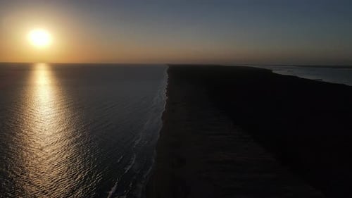 Reflection of the Sun on the Sea at Sunset