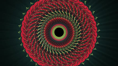 3d rotes Mandala