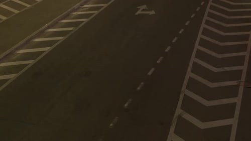 The Movement Of Cars On The Night Road, Time Lapse