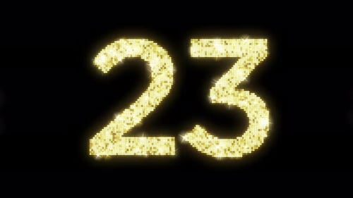 Sparkling Gold Countdown ab 30 Sekunden mit Alpha-Kanal