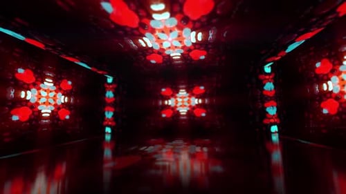 Abstract Futuristic Tunnel Loop Animation Background