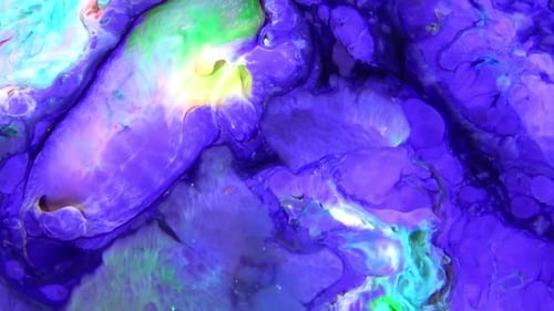 Colorful Fluid Abstract Art Close-Up
