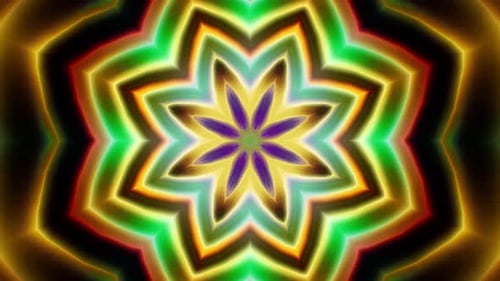 Multi Color Kaleidoscope Loop 4K 01