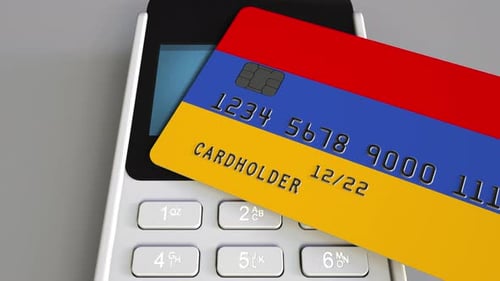 Contactless Credit Card Payment on Terminal Animation