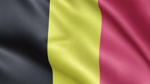 Belgium National Flag Waving Loop