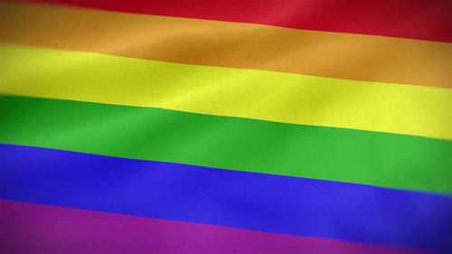 Waving Rainbow Pride Flag Seamless Loop
