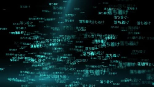 3d text keep calm in japanese