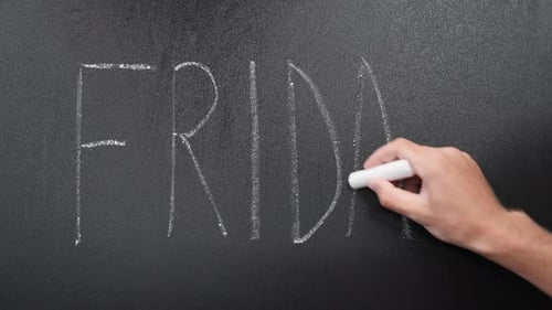 Friday written on blackboard with chalk.