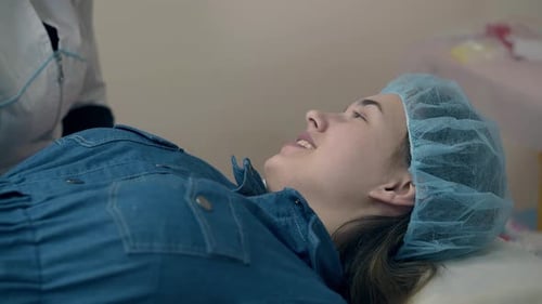 Young Woman Relaxing in a Clinical Setting