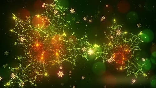 Sparkling Particle Christmas Trees Festive Background Loop