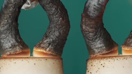 Pharao Snake Chemisches Experiment zum Erhitzen von Kalziumgluconat auf trockenem Alkohol