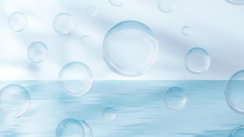 Bubbles on the water surface