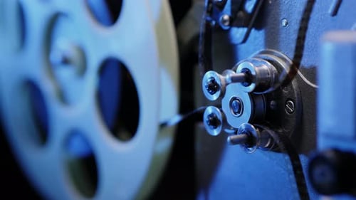 Movement of Cine-film Through Tape Path, Close-up