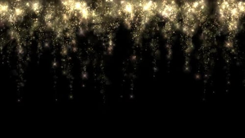 Shimmering Gold Particles Falling Overlay