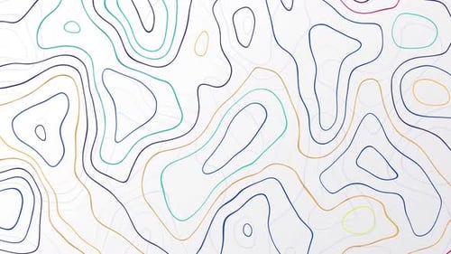 Animated Abstract Topographic Contour Lines Background Loop