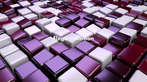 Abstract Waving Cubes Grid Motion Background Loop