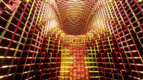 Cubic Crystal Spider Colored Net Motion Vj Loop Background HD