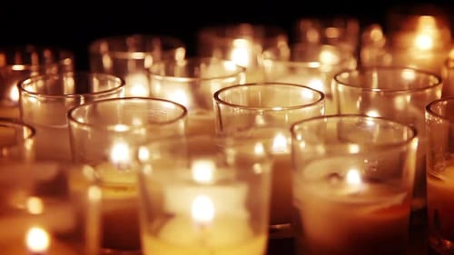 Fundo de velas votivas