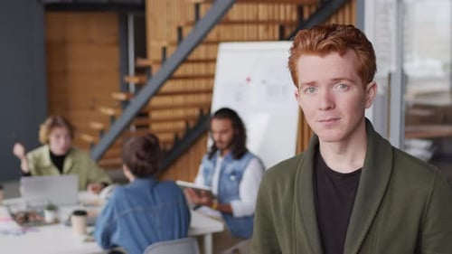 Young Adult Smiling in the Workplace
