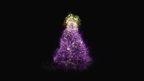 Arbre à particules de Noël avec alpha